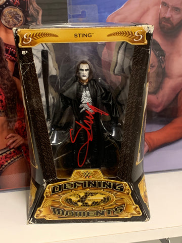 Sting SIGNED WWE Mattel Defining Moments Action Figure (Comes w/COA)