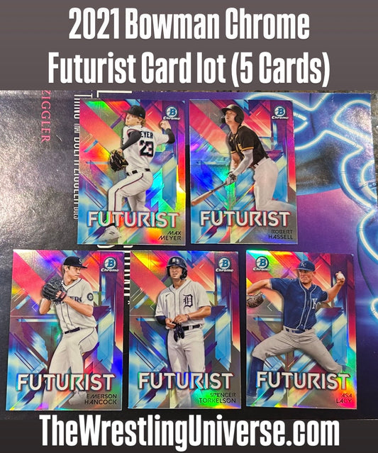 * 2021 Bowman Chrome “Futurist” Refractor Rookies Card Lot (5 cards)