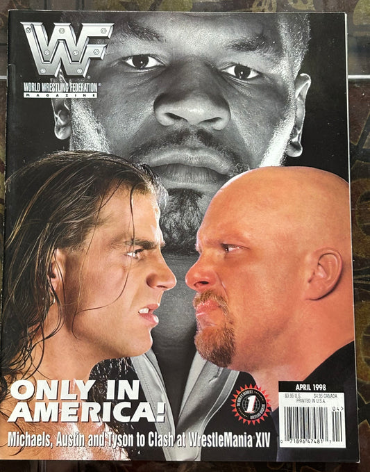 * WWE Magazine April 1998 (Comes with a Wrestlemania Poster Inside)