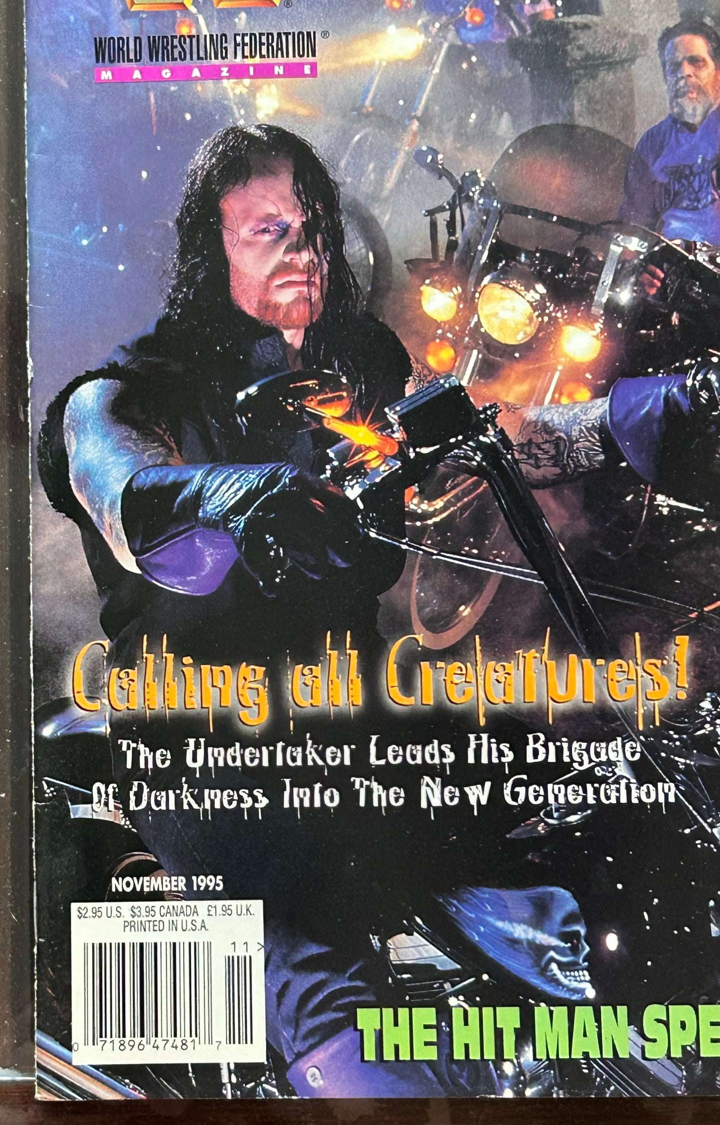 * WWE Magazine November 1995 (Bam Bam Bigelow Poster Inside)