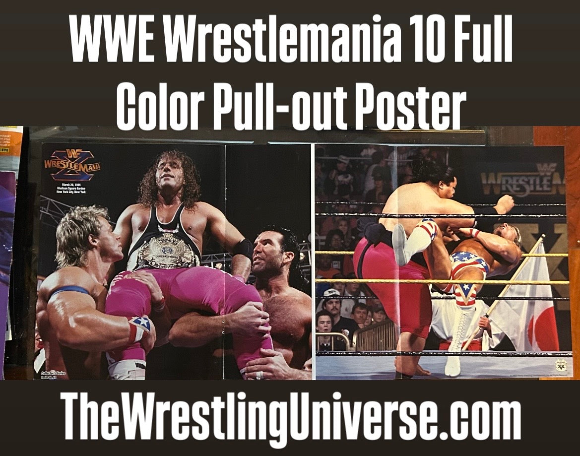 * WWE Wrestlemania 10 Full Color Pull-out Poster