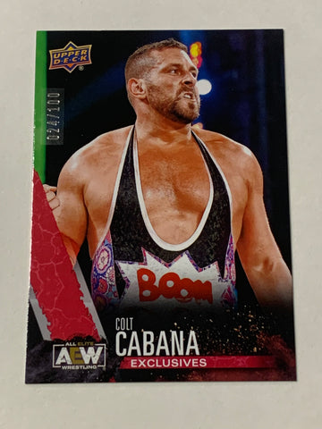 Colt Cabana 2021 AEW Upper Deck Red Parallel Card #24/100 (Only 100 Made)!!!