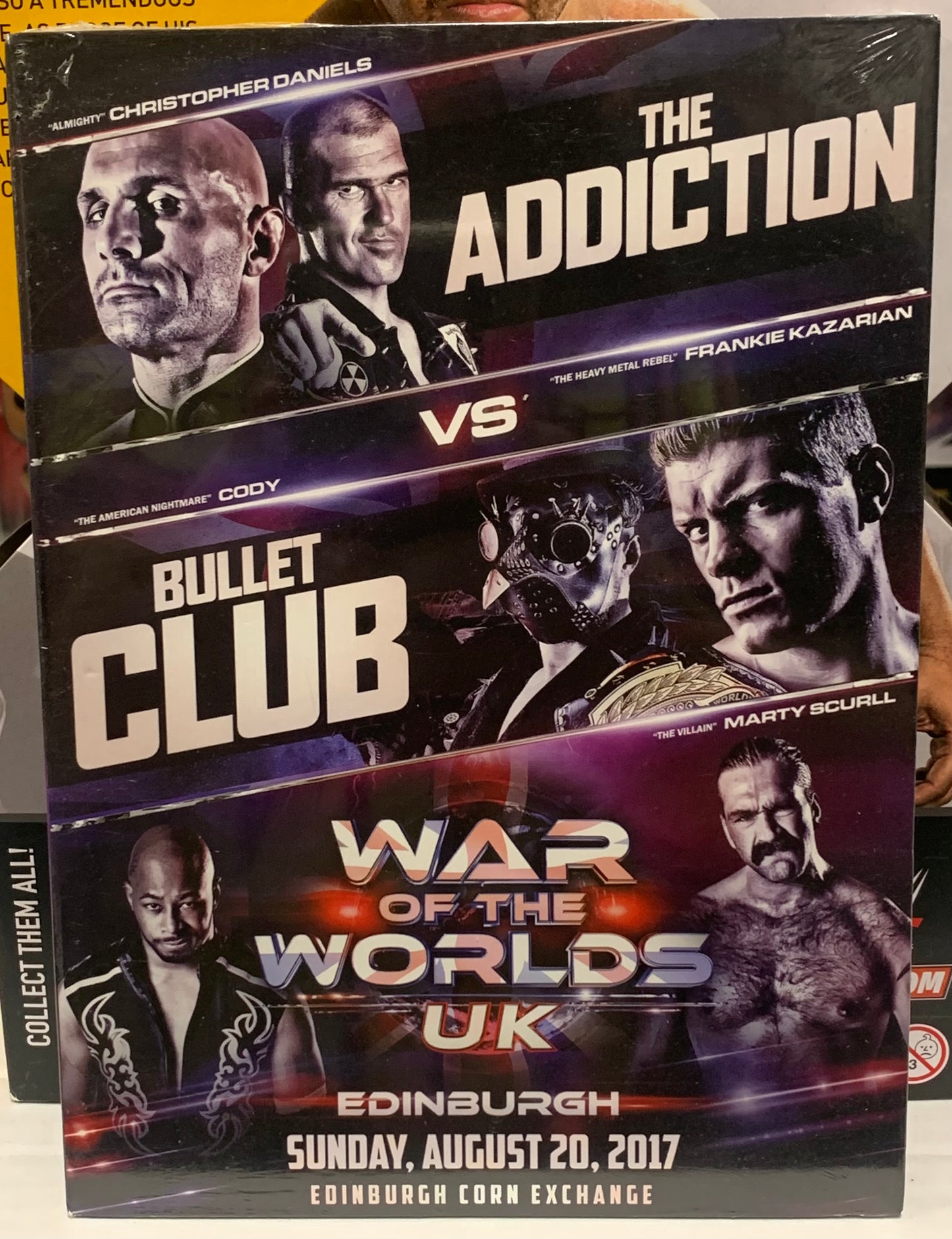 ROH Ring of Honor DVD “War of the Worlds UK, Edinburgh” 8/20/2017 (Cody, Bully Ray, The Addiction, Bullet Club)