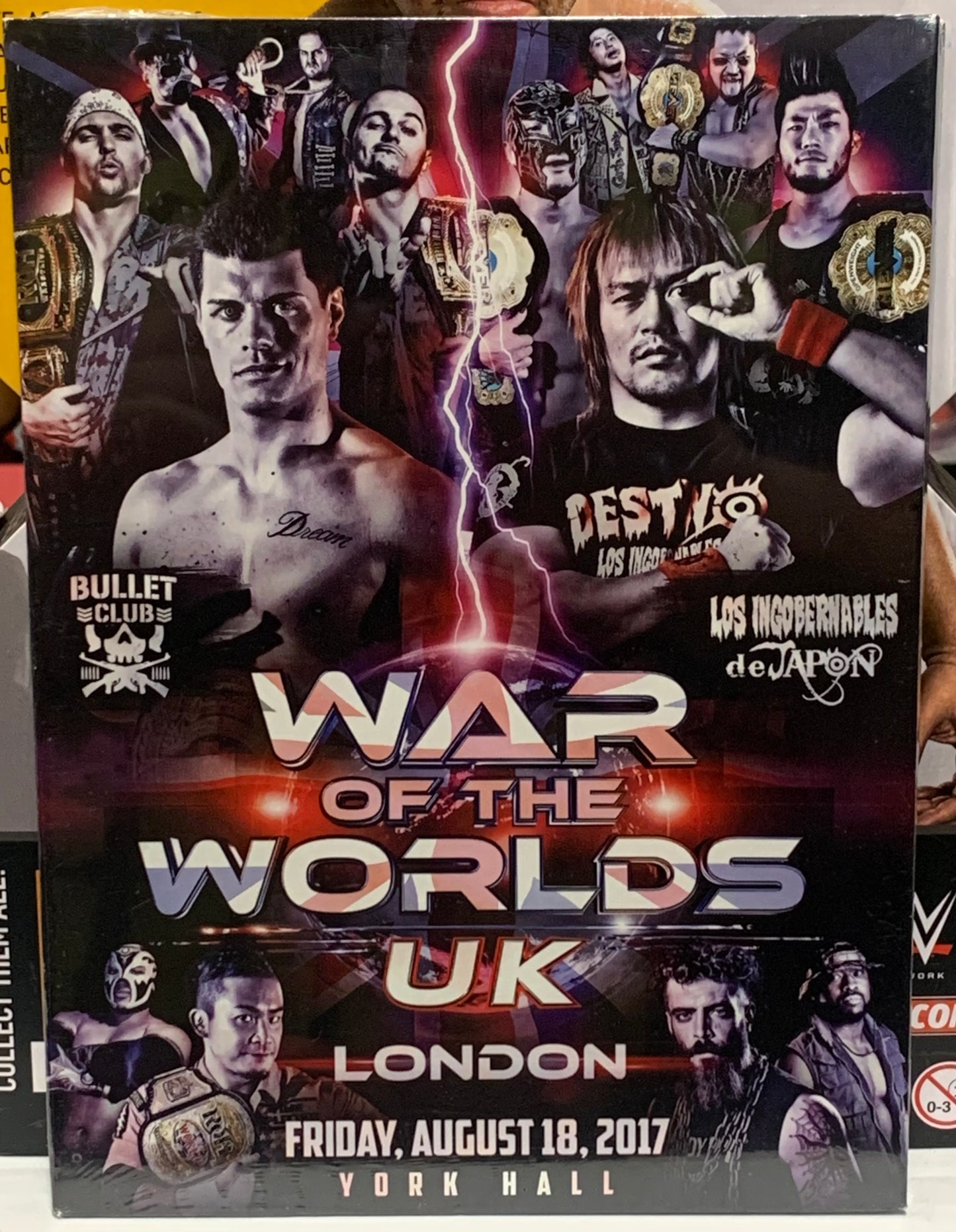 ROH Ring of Honor DVD “War of the Worlds UK, London” 8/18/2017 (Bullet Club, Cody, Young Bucks, Takahashi, Naito)