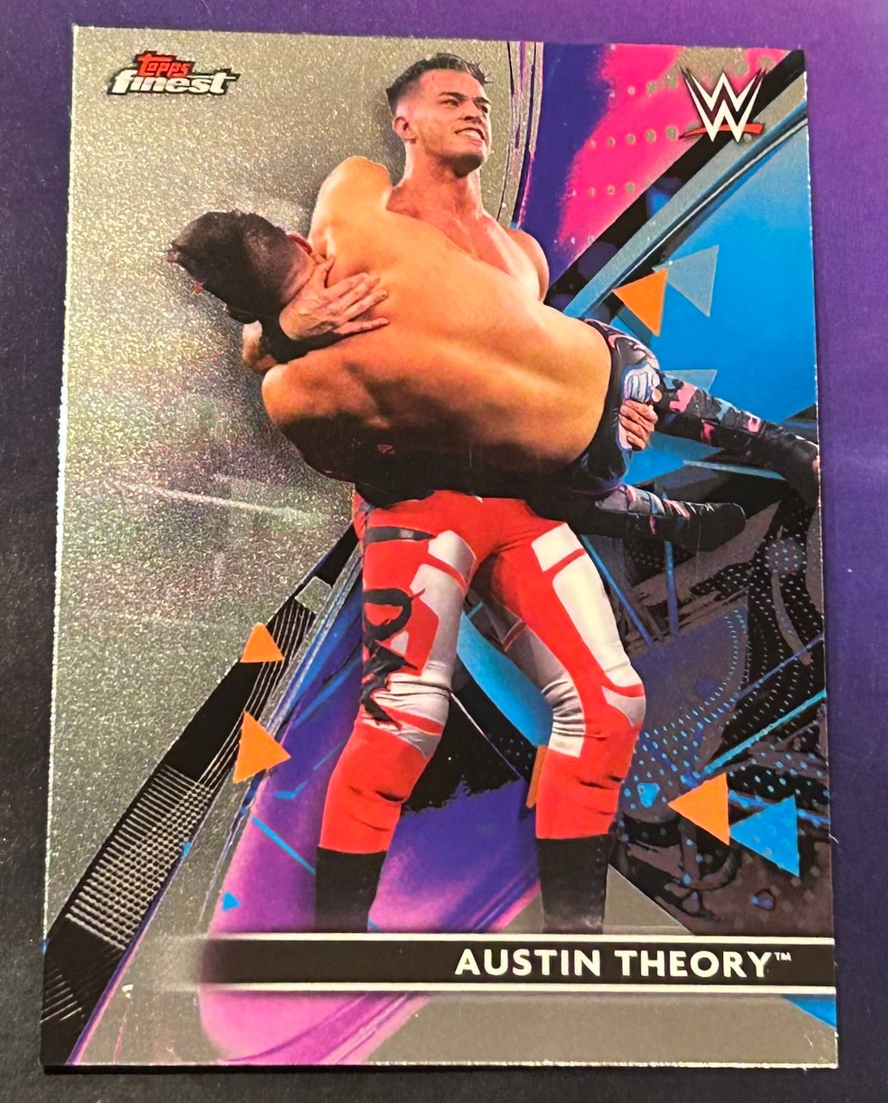* Austin Theory 2021 WWE Topps Finest Card