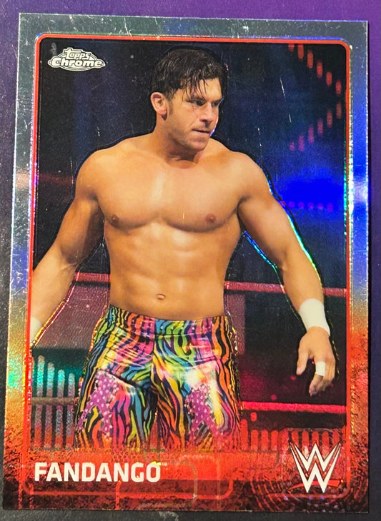 * Fandango 2015 WWE Topps Chrome Refractor Card