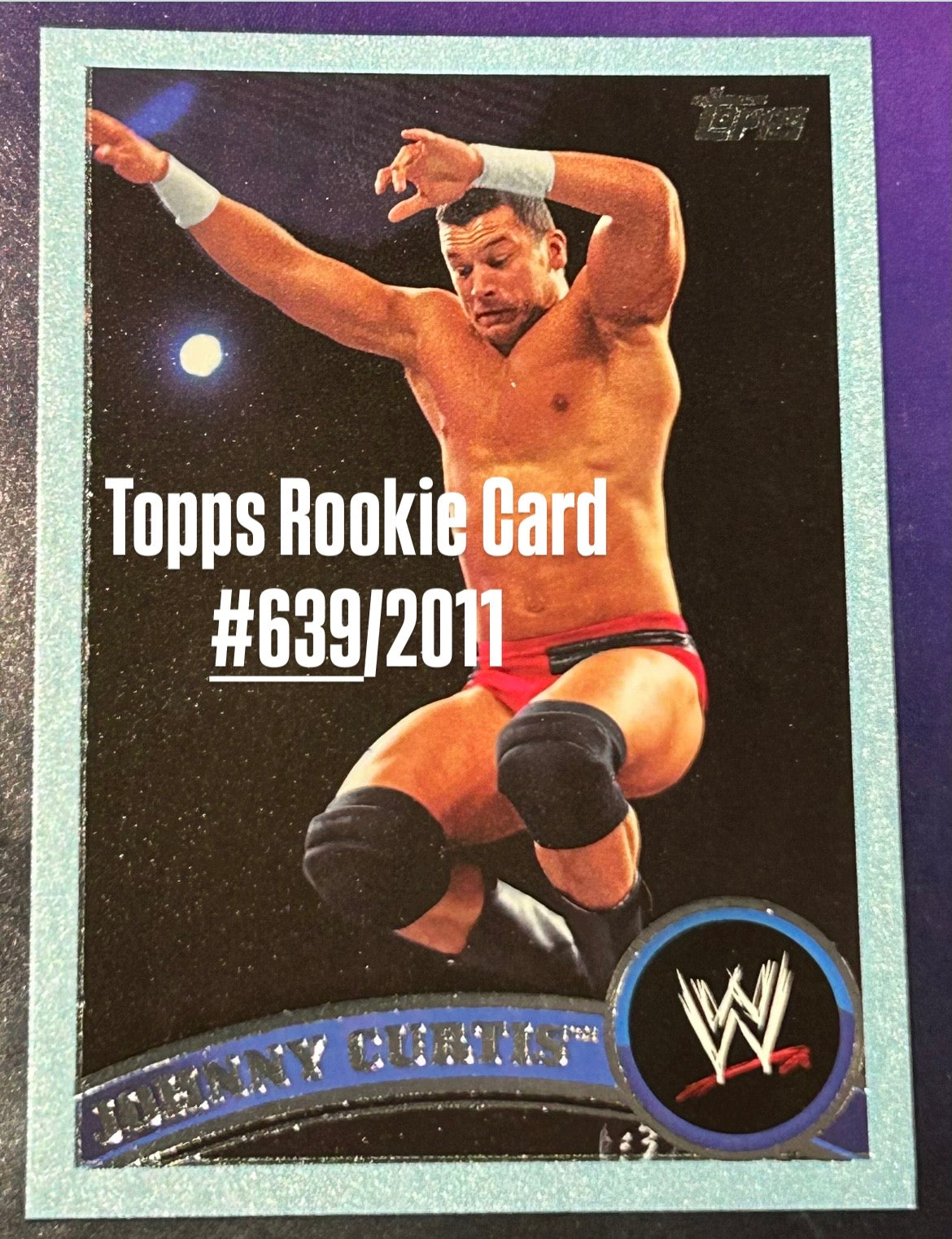 * Johnny Curtis (Fandango) 2011 WWE Topps Blue Parallel ROOKIE Card #639/2011