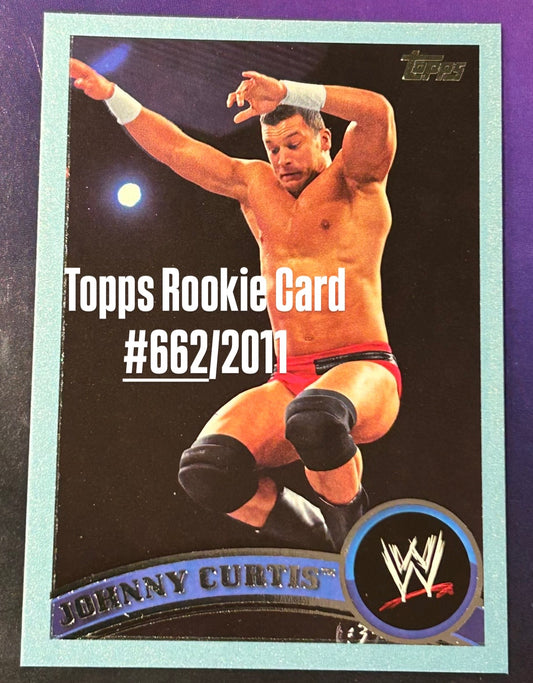 * Johnny Curtis (Fandango) 2011 WWE Topps Blue Parallel ROOKIE Card #662/2011