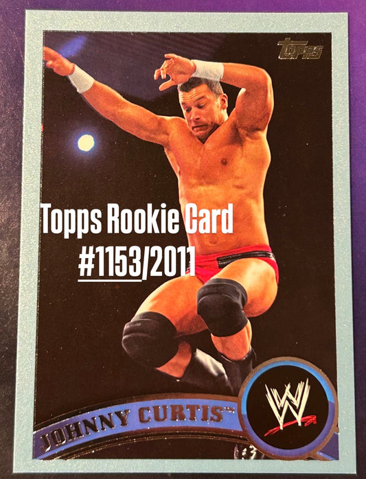 * Johnny Curtis (Fandango) 2011 WWE Topps Blue Parallel ROOKIE Card #1153/2011