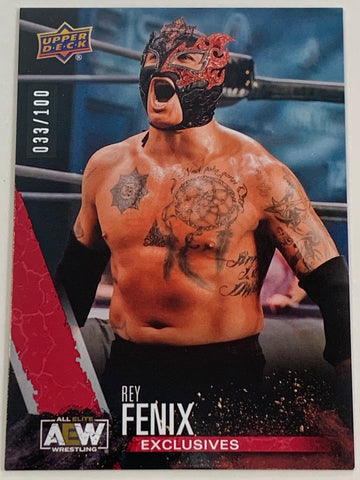 Rey Fenix 2021 AEW UD Upper Deck Red Parallel Card #33/100 (Only 100 Made)!!!