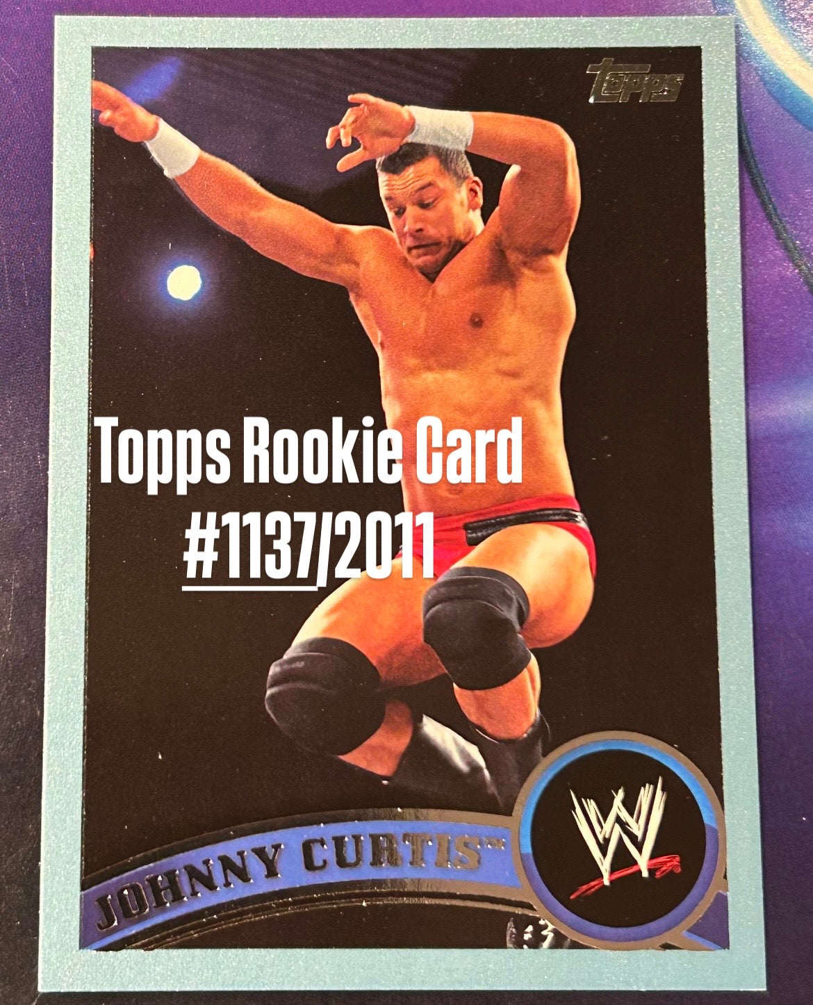 * Johnny Curtis (Fandango) 2011 WWE Topps Blue Parallel ROOKIE Card #1137/2011