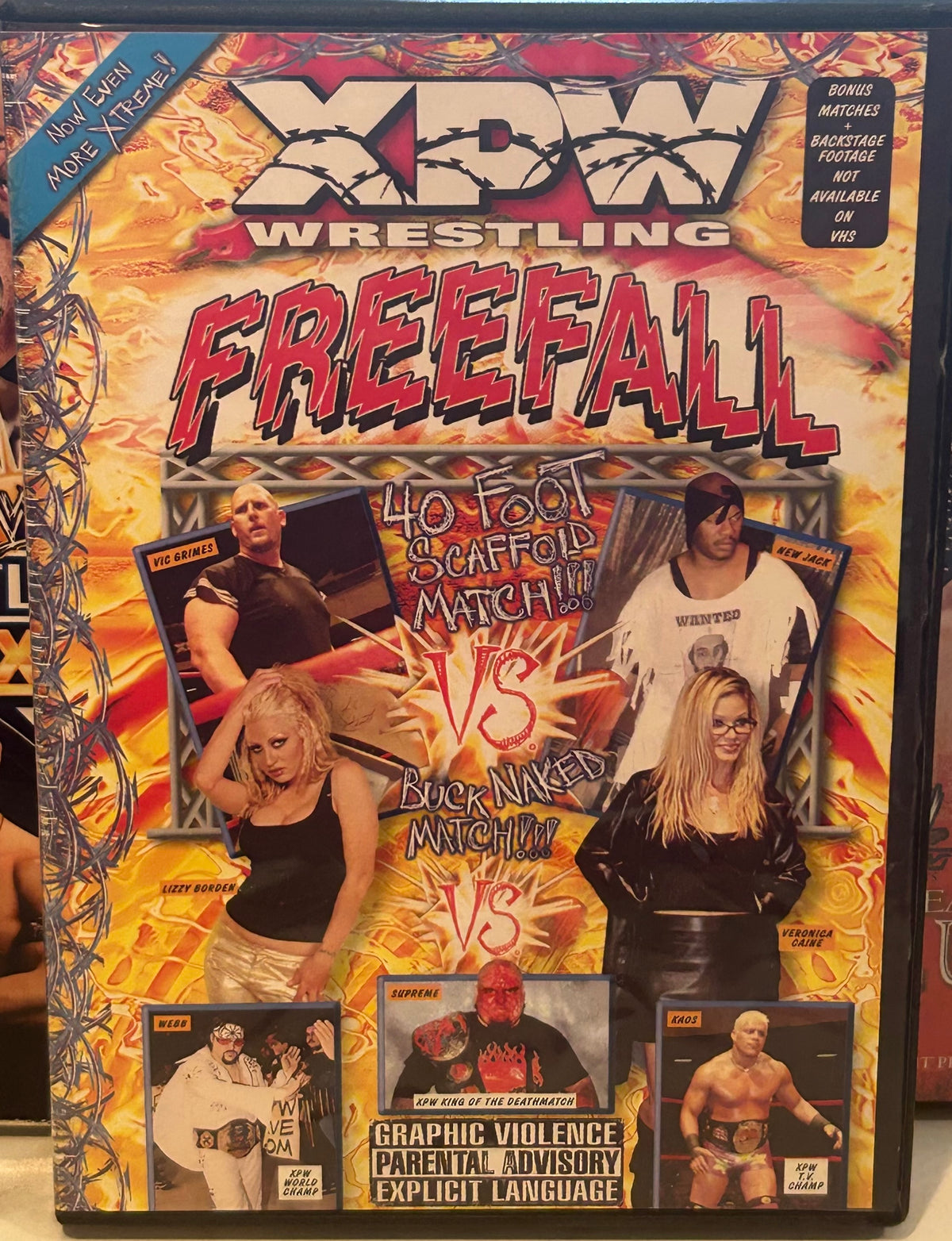 + XPW DVD “Freefall” (ECW’s Sandman, New Jack, Kaos & so much more)