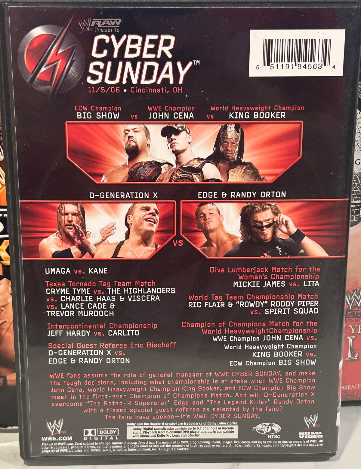 + WWE DVD “Cyber Sunday 2006” (Umaga, Cena, Lita & so much more)