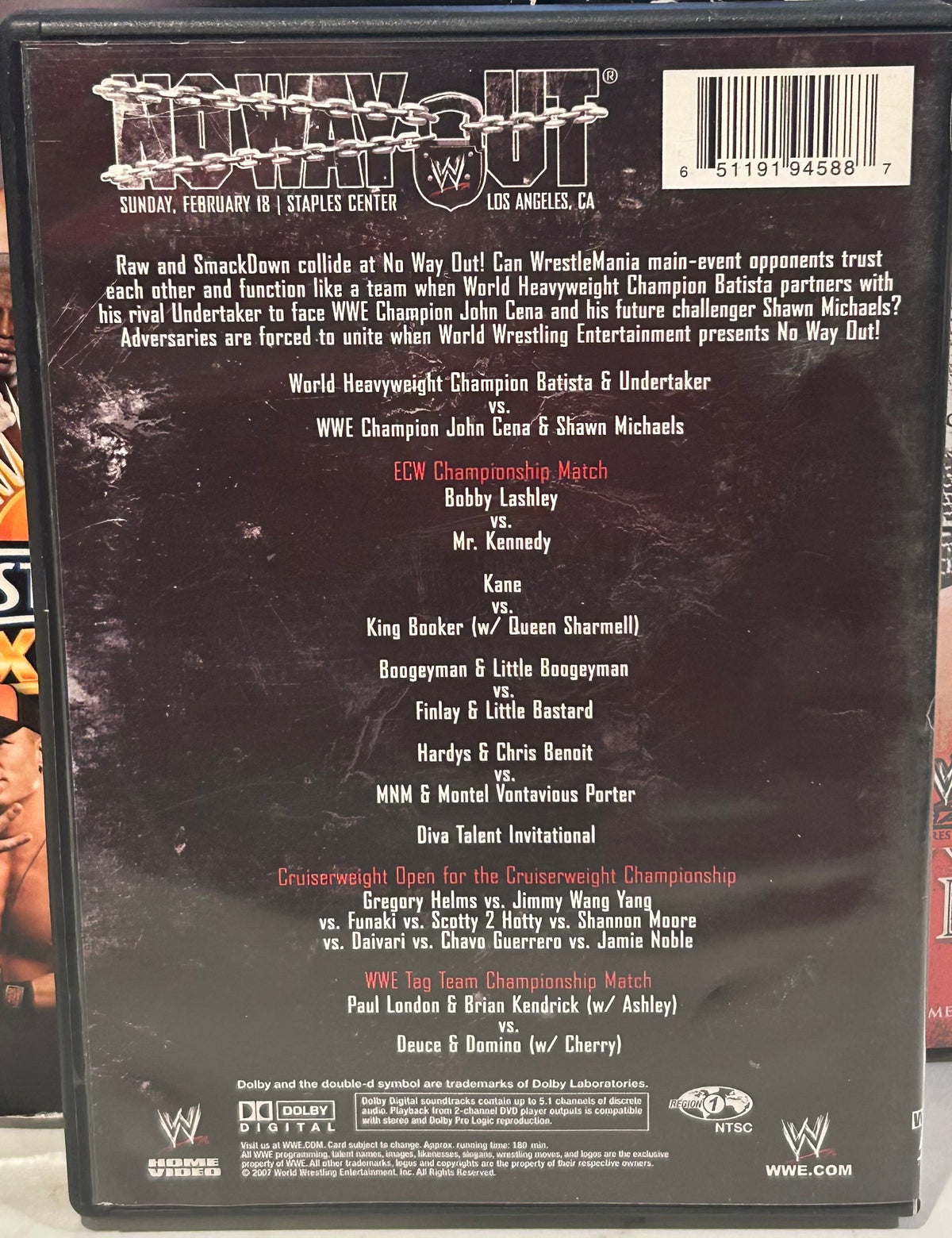 + WWE DVD “No Way Out 2007” (Cena, Shawn Michaels, Batista & so much more)