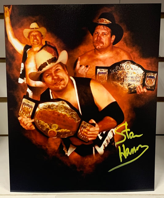 Stan Hansen Signed 8x10 Color Photo WWE HOF (Comes w/COA)