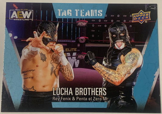 Lucha Bros 2021 AEW UD Upper Deck Tag Teams Blue Parallel