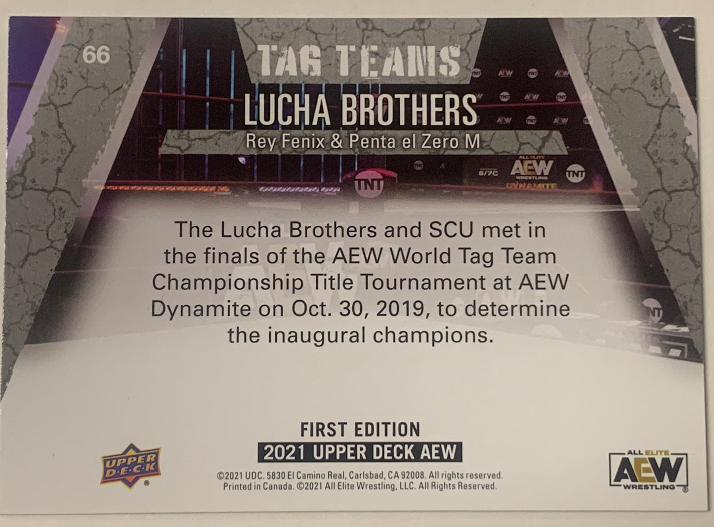 Lucha Bros 2021 AEW UD Upper Deck Tag Teams Blue Parallel