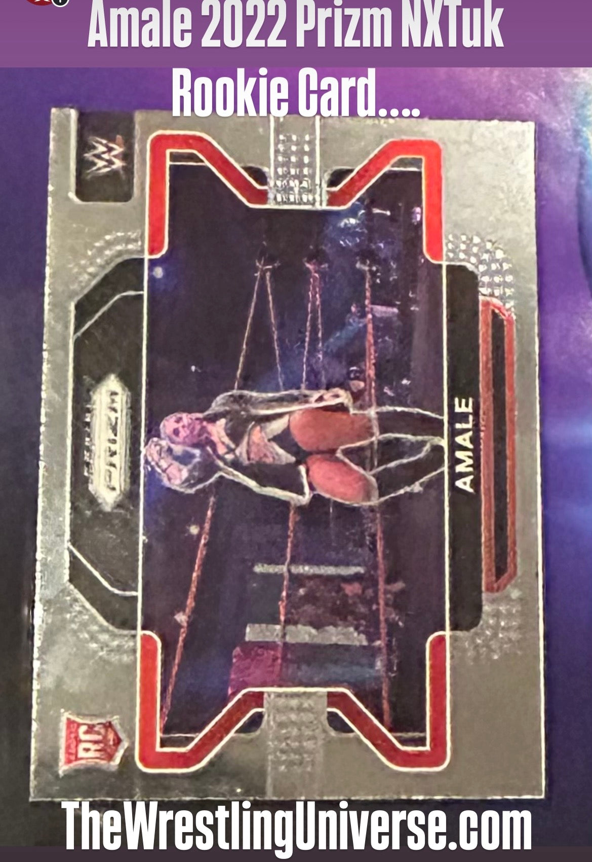 * Amale 2022 WWE Prizm NXTuk ROOKIE Card