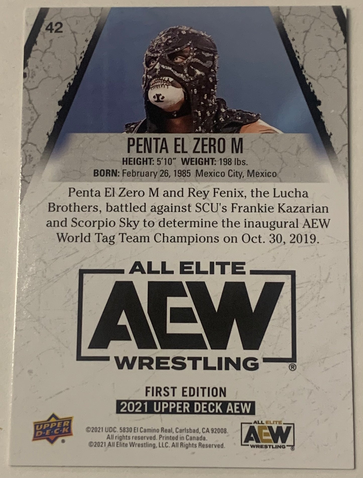 Penta El Zero M 2021 AEW UD Upper Deck Blue Parallel