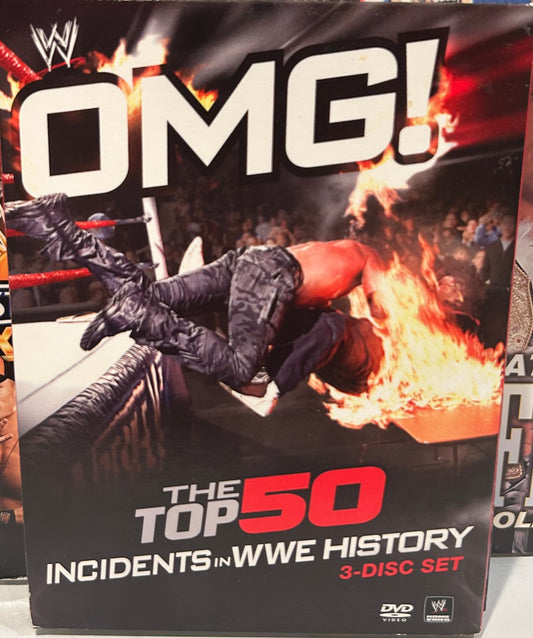 + “OMG! The Top 50 Incidents in WWE History DVD’s” (3-Disc Set)