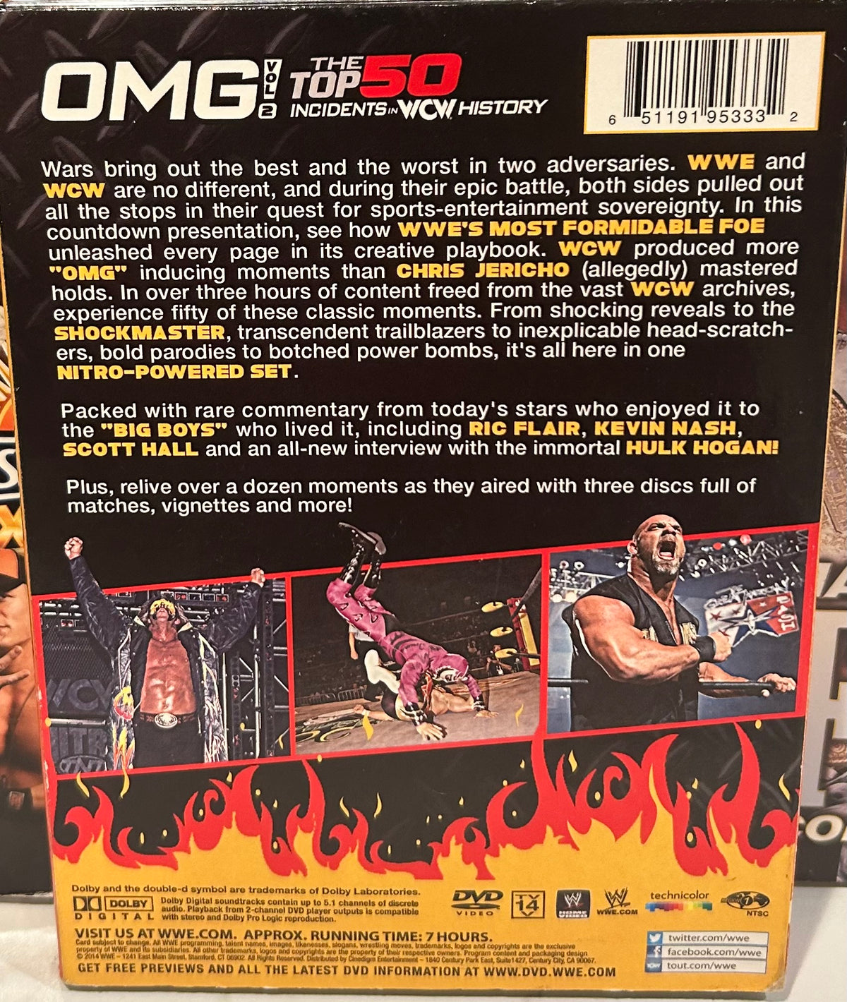 + “OMG!Volume 2, The Top 50 Incidents in WCW DVD’s” (3- Disc Set)