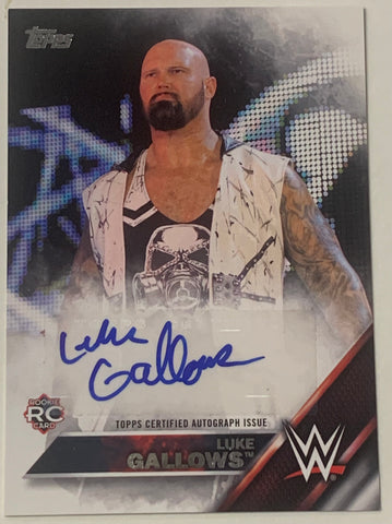 Luke Gallows 2016 WWE Topps SIGNED ROOKIE Card #39/99 (Only 99 Made)!!!