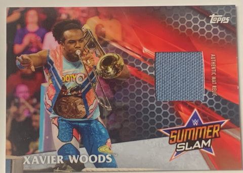 Xavier Woods 2017 WWE Topps “Summer Slam 2016 Event-Used Canvas Mat Relic” Card #110/299 (Only 299 Made)!!!