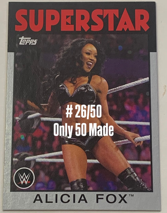 Alicia Fox 2016 WWE Topps Heritage Parallel Card #26/50