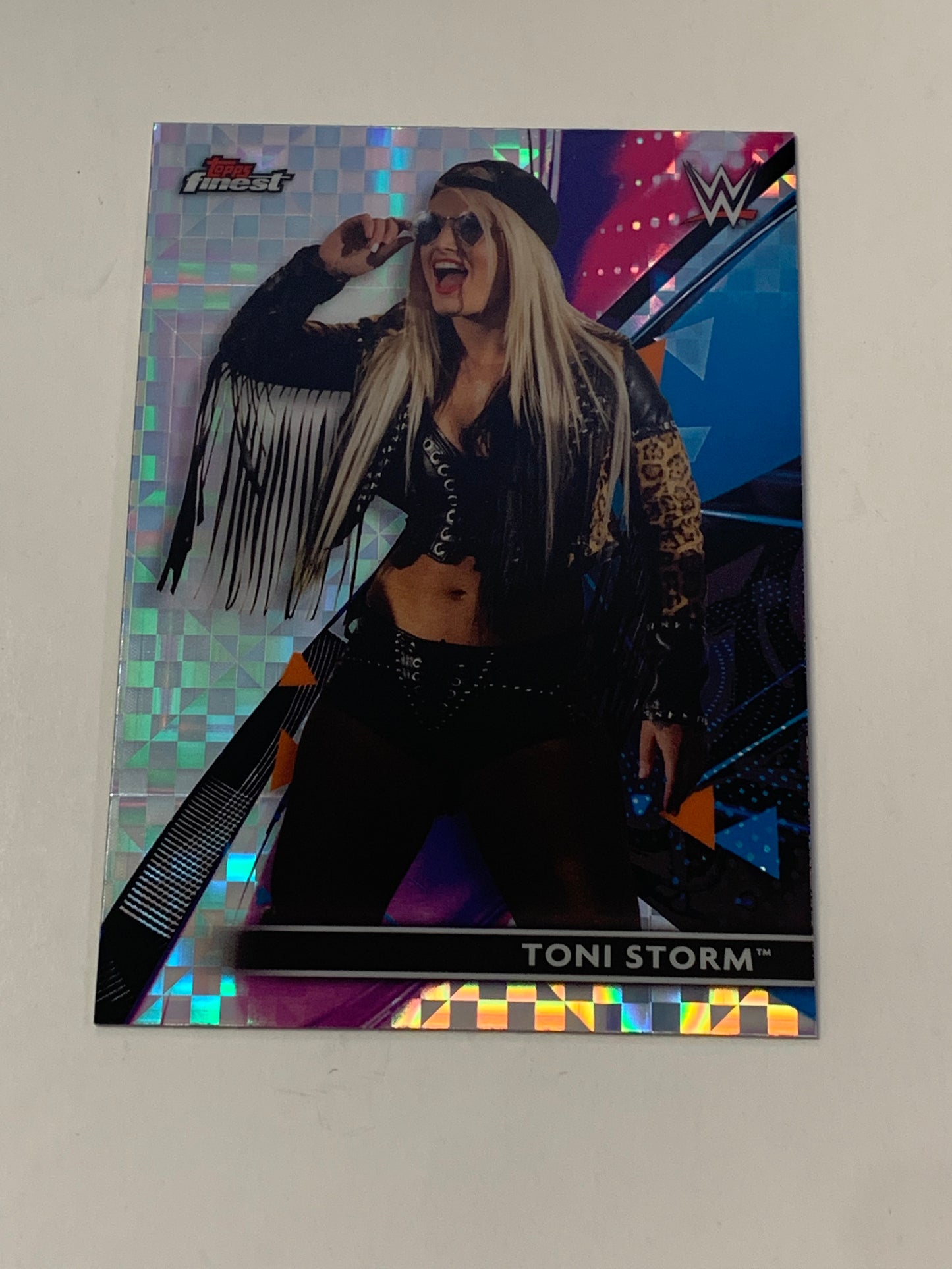 Toni Storm WWE 2021 Topps Finest X-Fractor Card