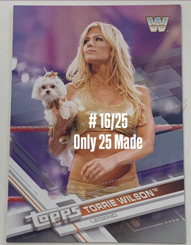 Torrie Wilson 2017 WWE Topps Heritage Parallel Card #16/25 (Only 25 Made)!!!