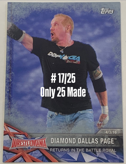 DDP Diamond Dallas Page 2017 WWE Wrestlemania Silver #17/25