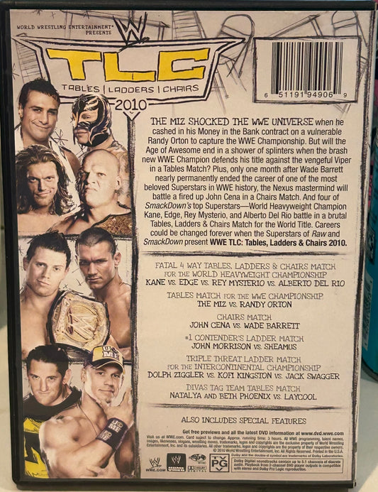 + WWE DVD “TLC 2010, Tables, Ladders & Chairs” (Rey Mysterio, John Cena, Edge & so much more)