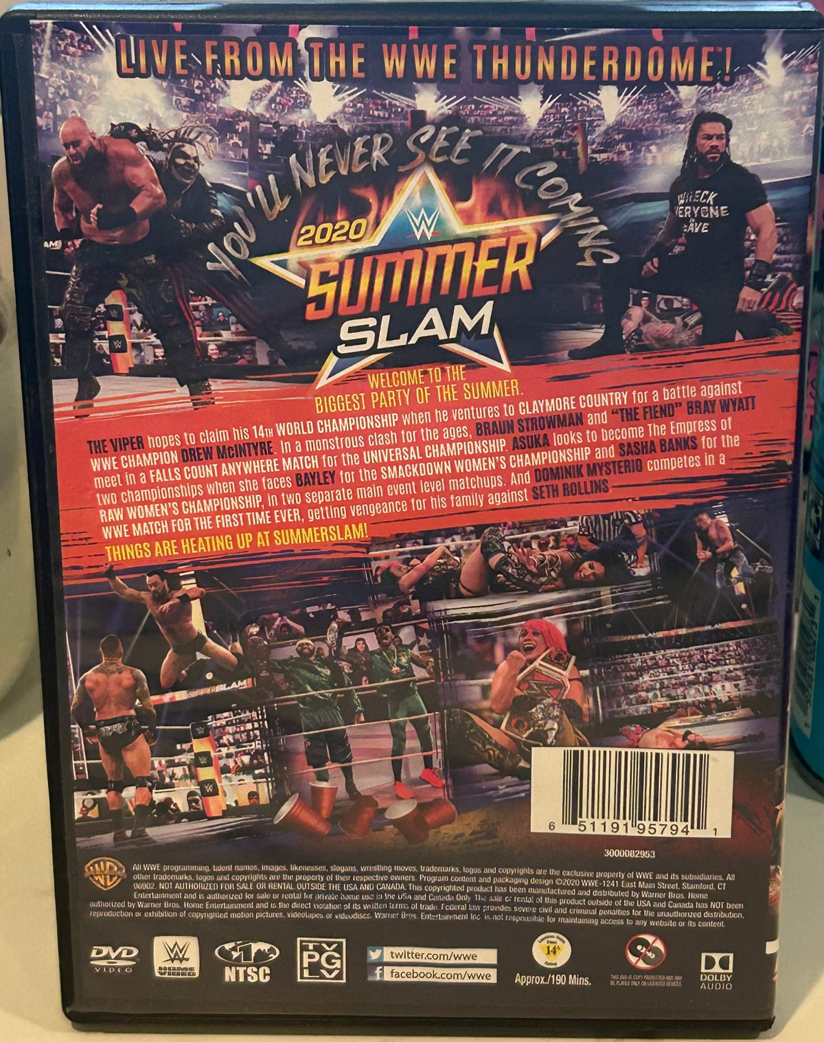 + WWE DVD “Summer Slam 2020” (Bray Wyatt, Randy Orton, Sasha Banks & so much more)