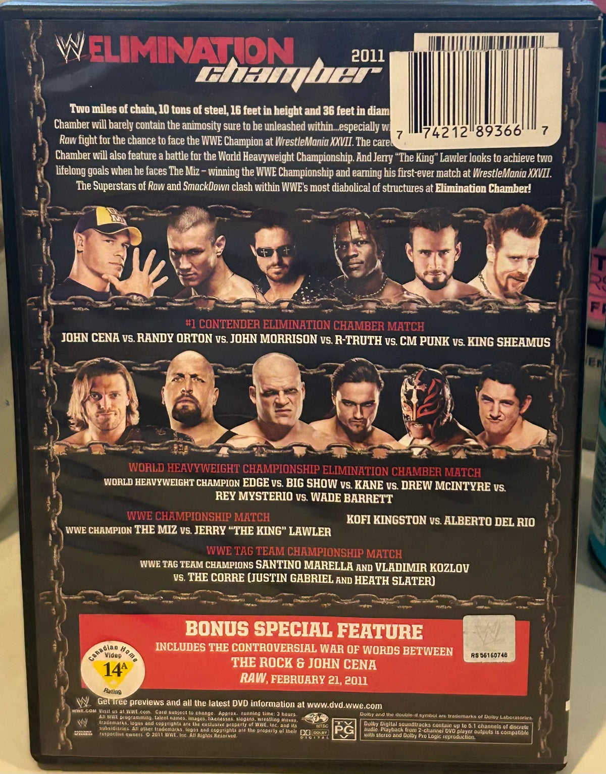 + WWE DVD “Elimination Chamber 2011” (Edge, CM Punk, Cena & so much more)
