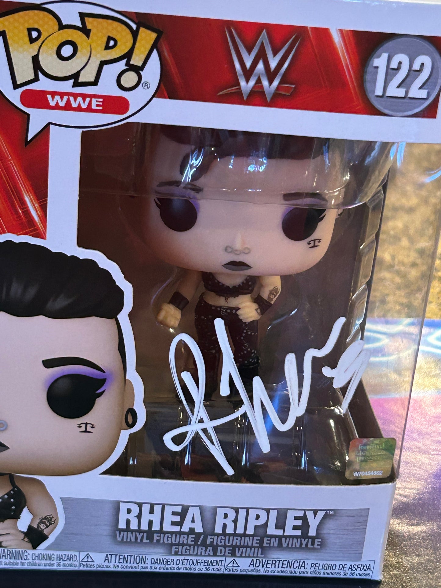 Rhea Ripley SIGNED WWE Funko Pop (Beautiful Signature)