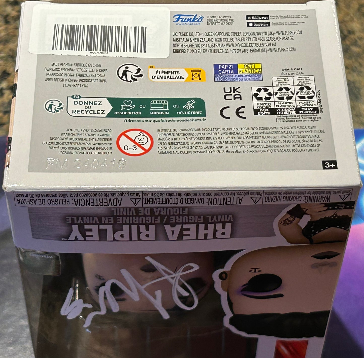 Rhea Ripley SIGNED WWE Funko Pop (Beautiful Signature)