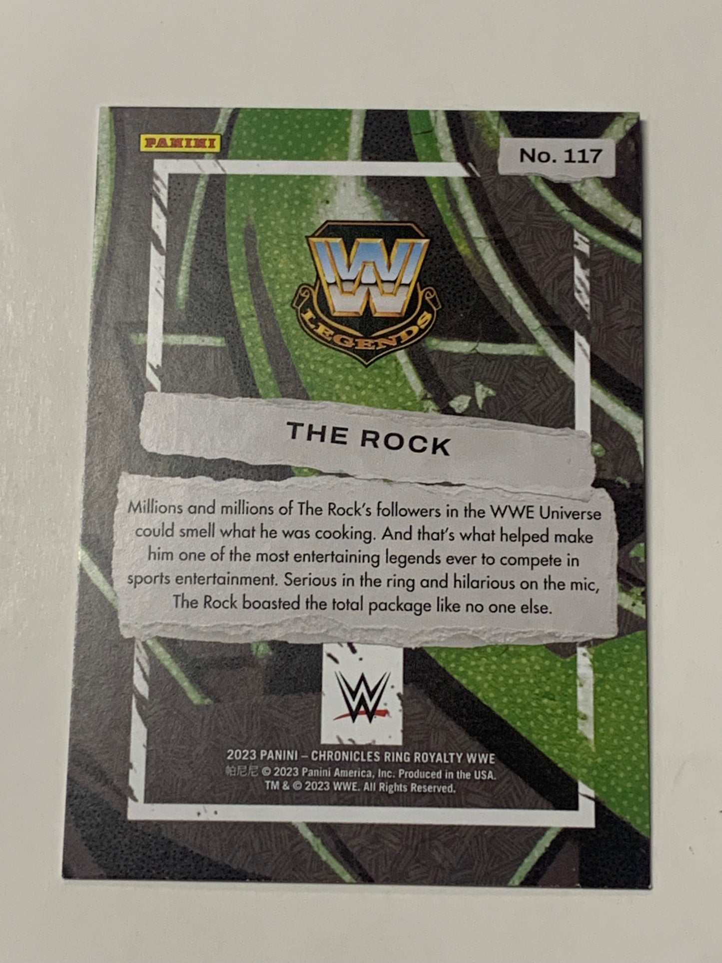 The Rock 2023 WWE Chronicles Ring Royalty Card