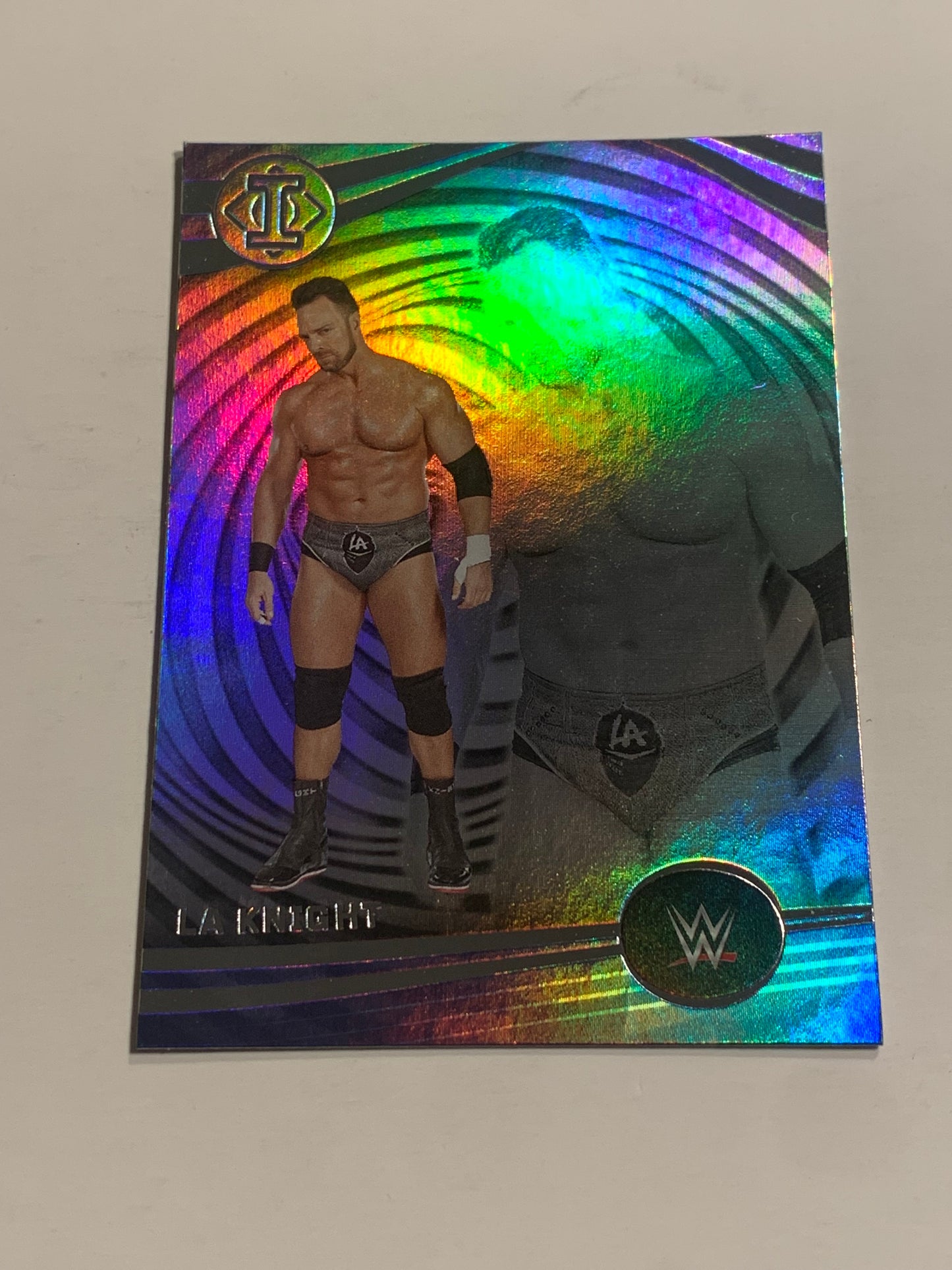 LA Knight 2023 WWE Panini Chronicles Illusions Card