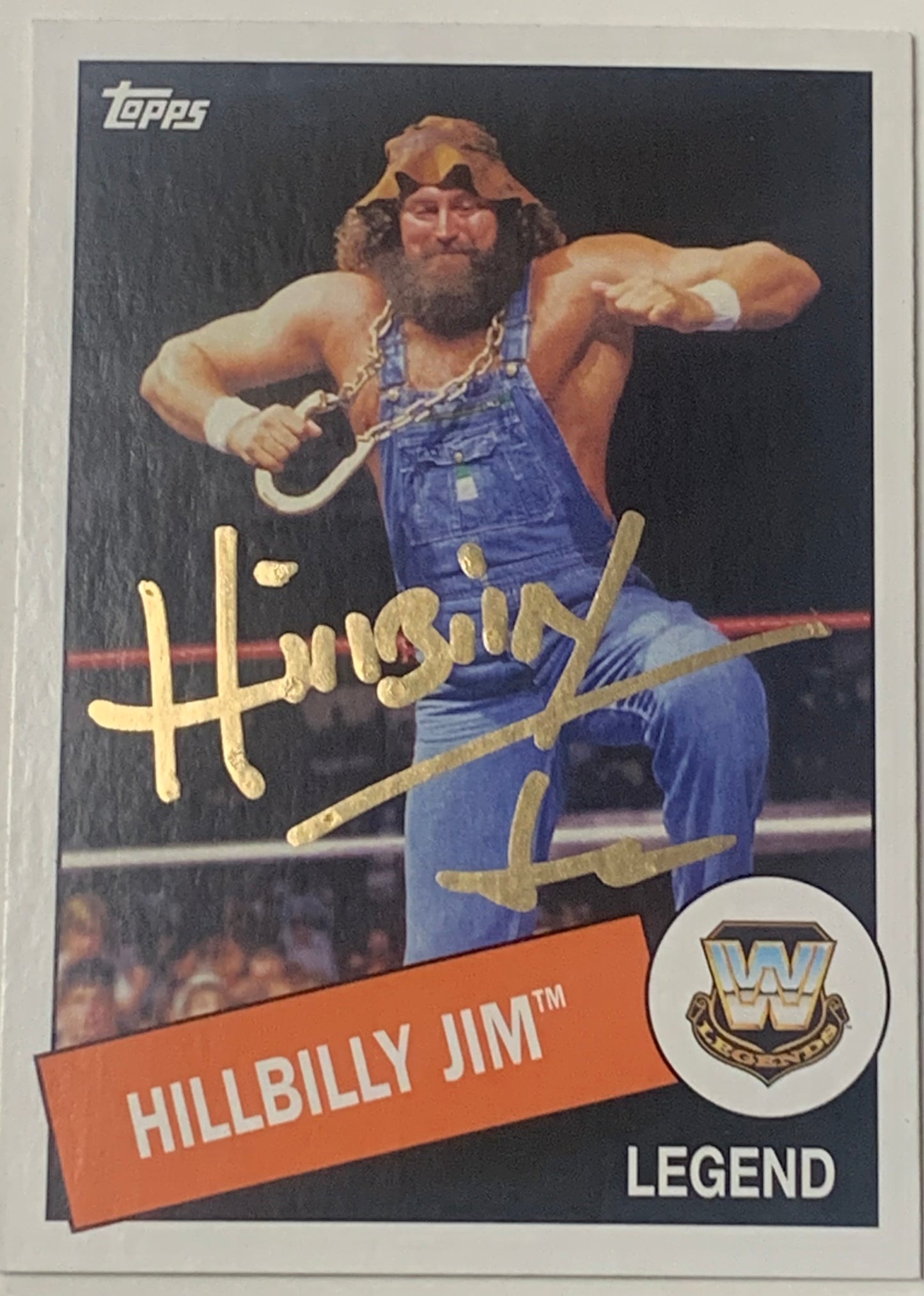Hillbilly Jim 2015 WWE Topps Heritage SIGNED Card COA