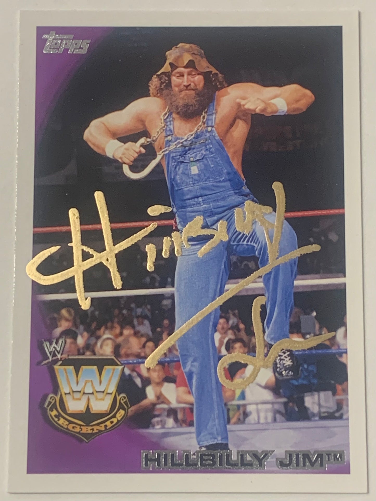 Hillbilly Jim 2010 WWE Topps SIGNED Card COA