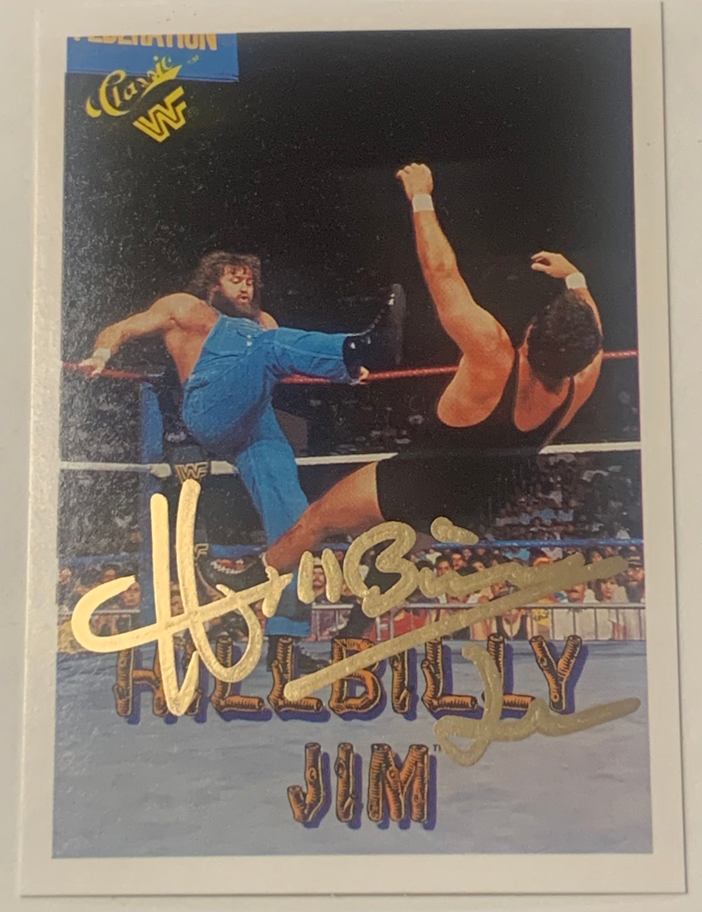 Hillbilly Jim 1990 WWE Classic SIGNED Card COA