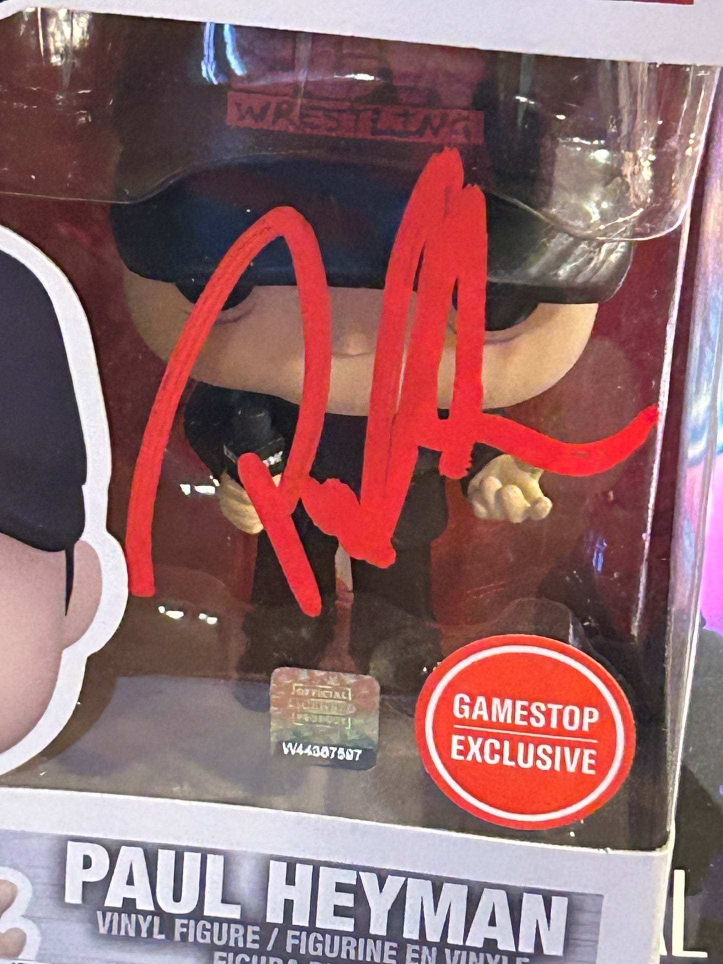 * Paul Heyman SIGNED WWE Exclusive Funko Pop (Great Signature)
