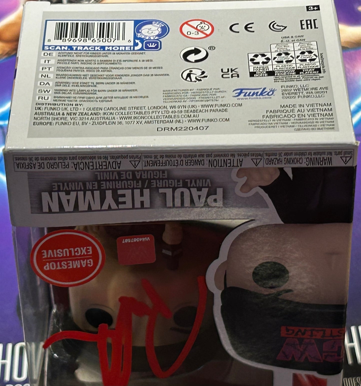* Paul Heyman SIGNED WWE Exclusive Funko Pop (Great Signature)
