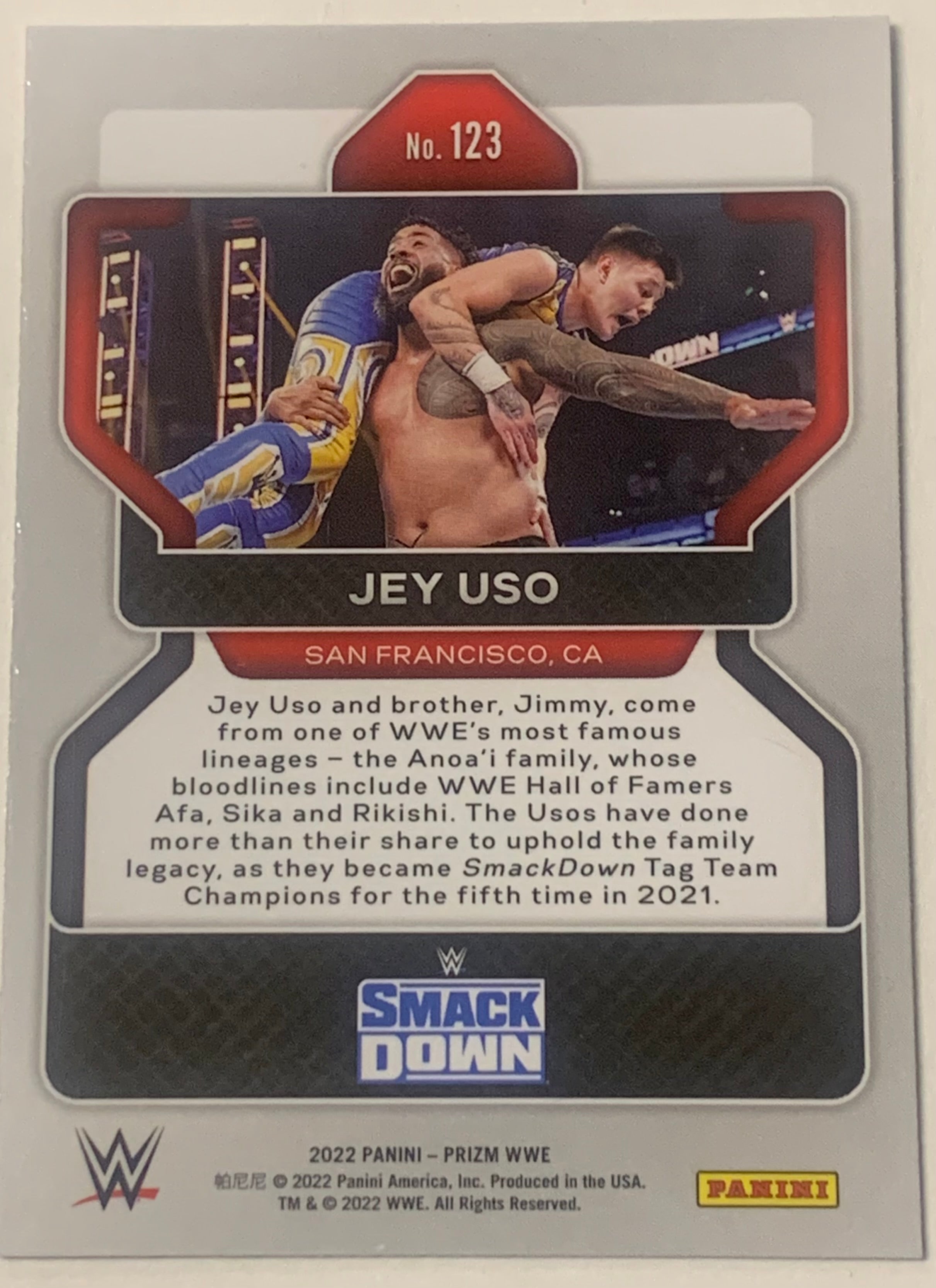 Jey Uso 2021 WWE Panini Prizm Card (Bloodline)!!! – The Wrestling