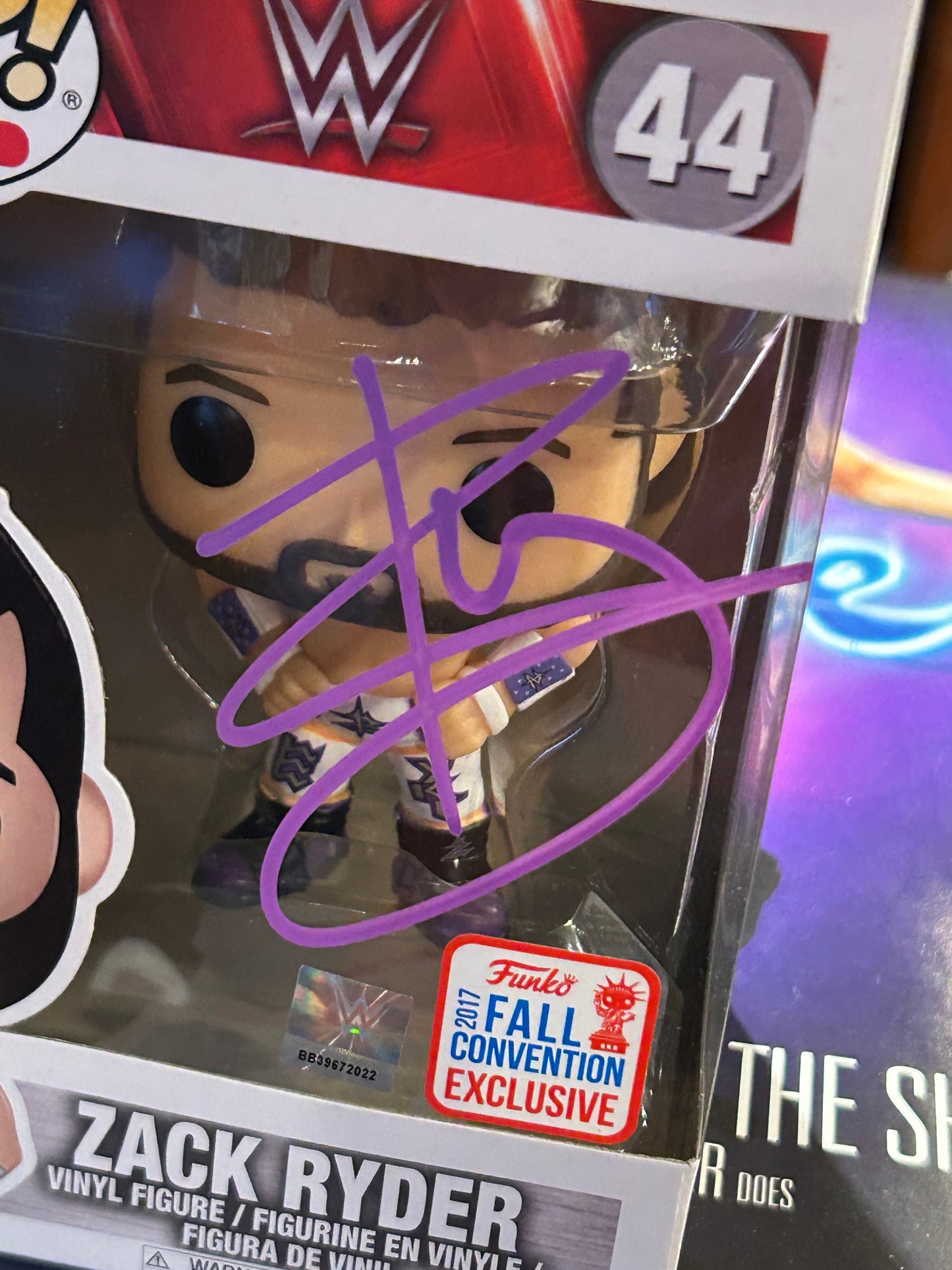 * Zack Ryder SIGNED WWE Exclusive Funko Pop (Comes w/COA)