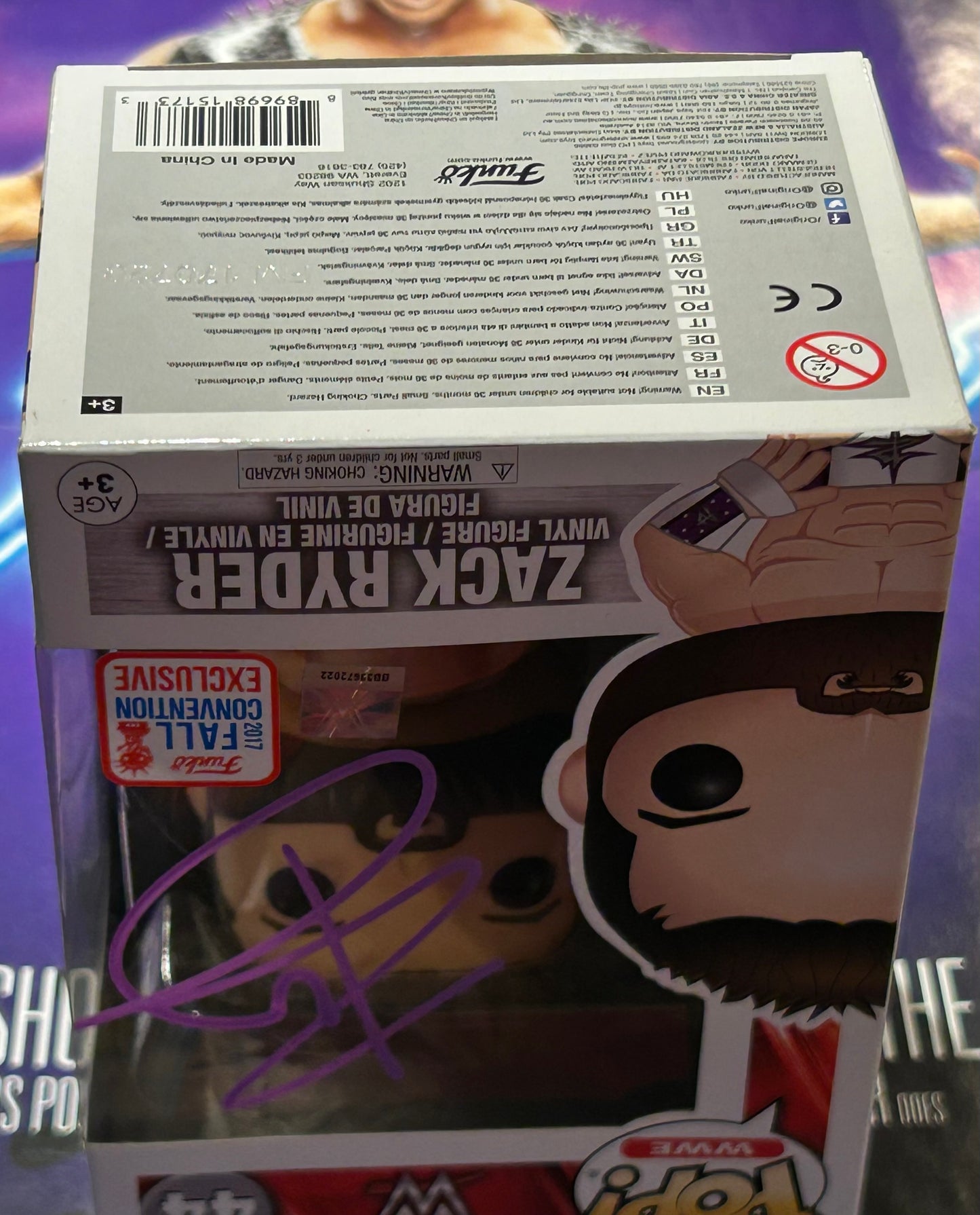 * Zack Ryder SIGNED WWE Exclusive Funko Pop (Comes w/COA)
