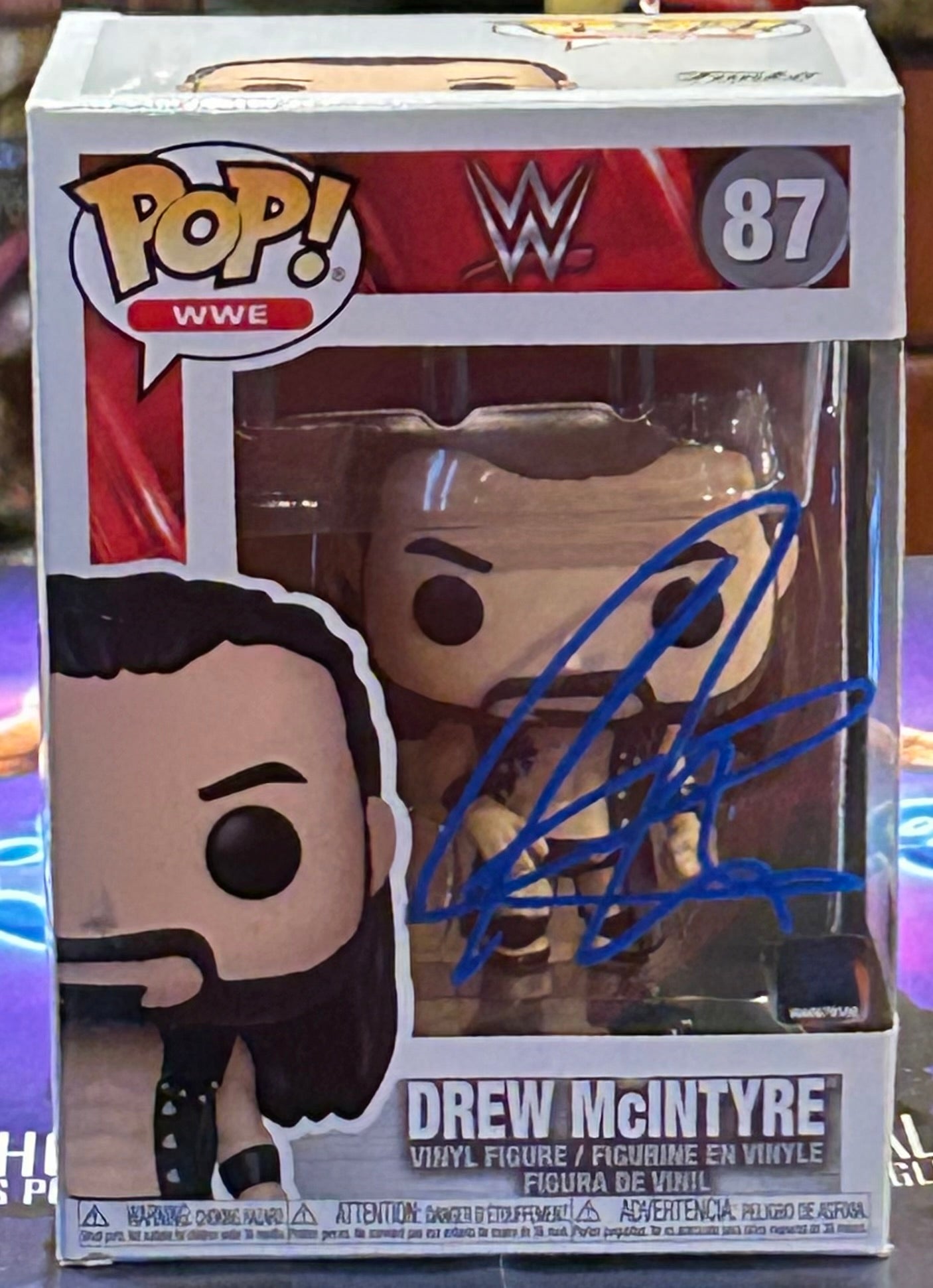 Drew McIntyre SIGNED WWE Funko Pop Fanatics COA