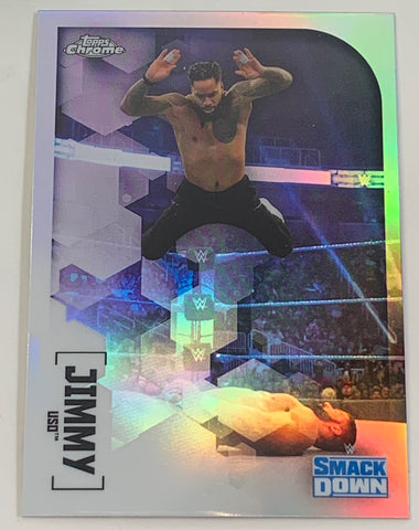 Jimmy Uso 2021 WWE Topps Chrome Refractor Card (Bloodline)!!!