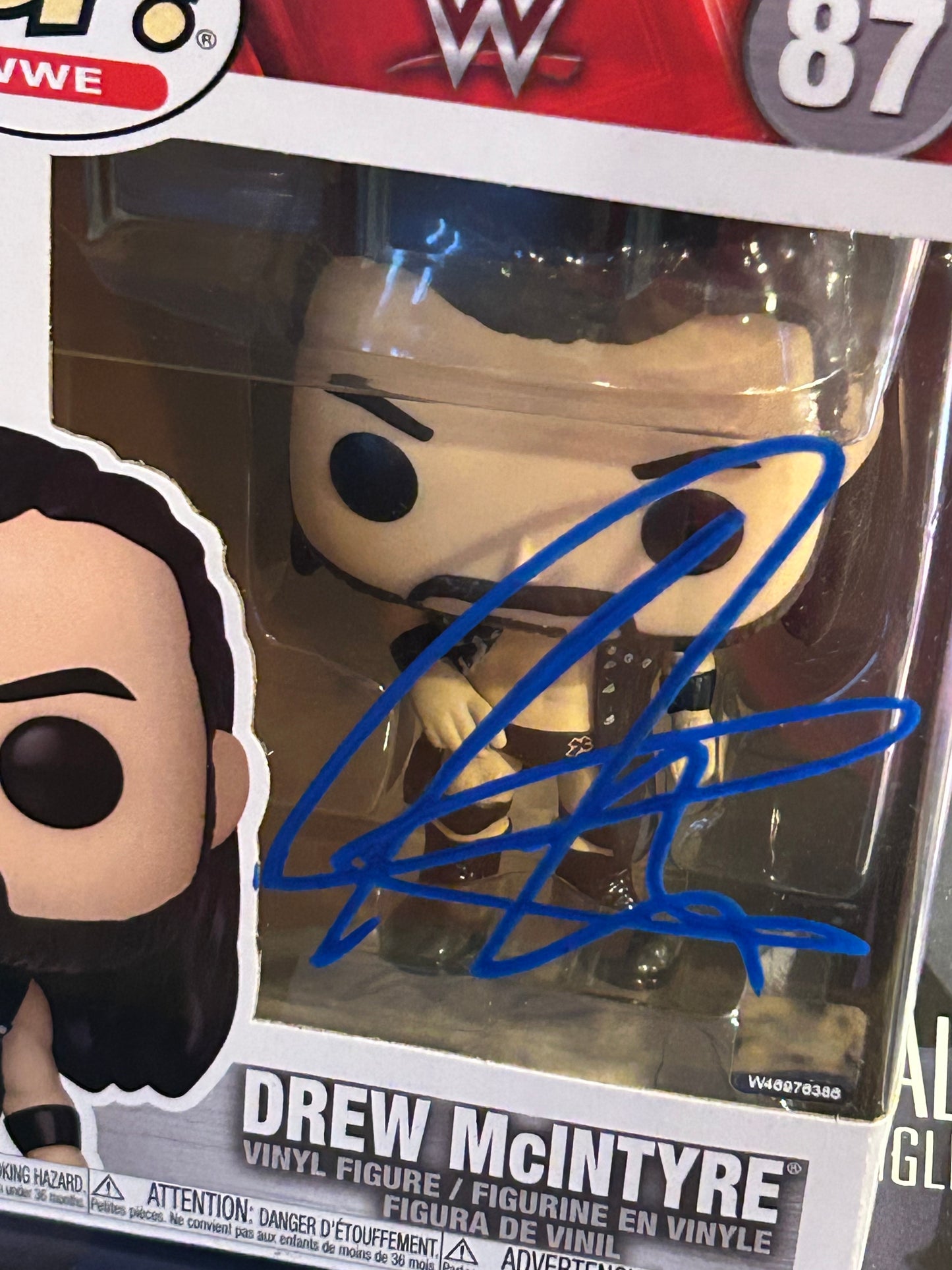 Drew McIntyre SIGNED WWE Funko Pop Fanatics COA