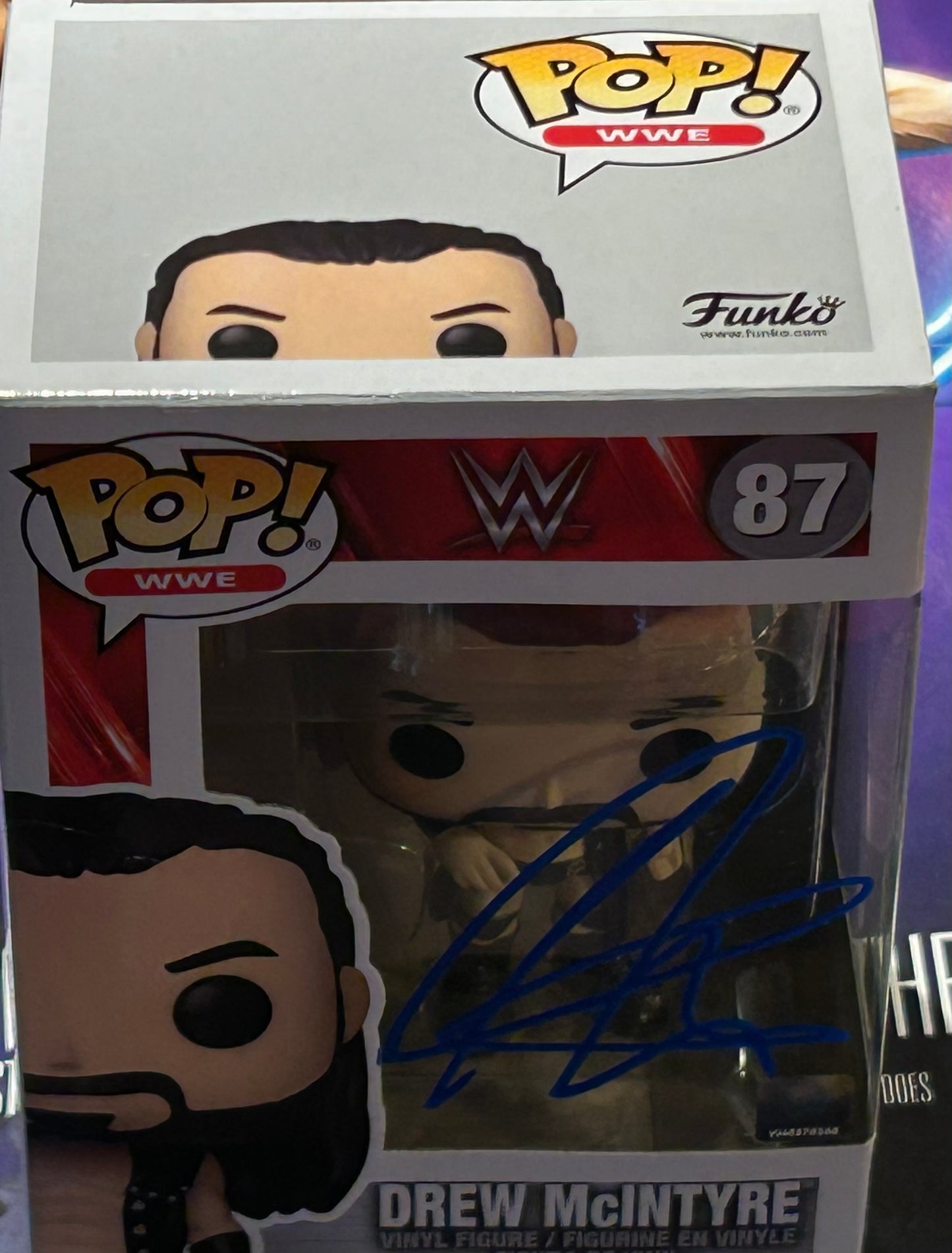 Drew McIntyre SIGNED WWE Funko Pop Fanatics COA